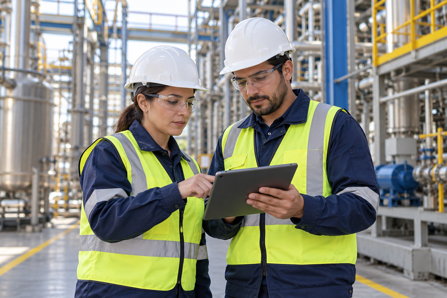 Profesionales de industria en un microcurso sobre operación segura.